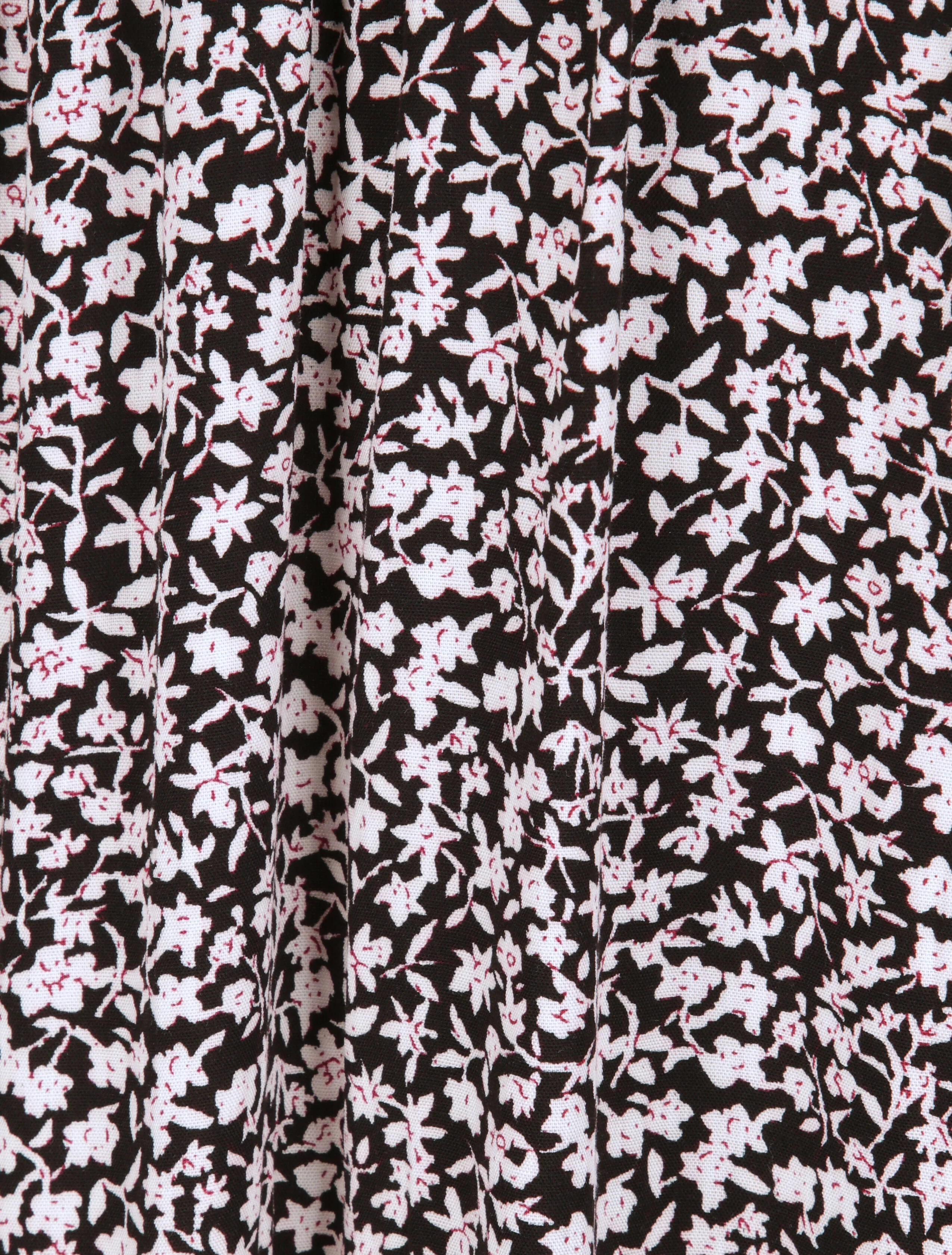 Lange jurk met kraag met tule detail - Zwart - Image 4