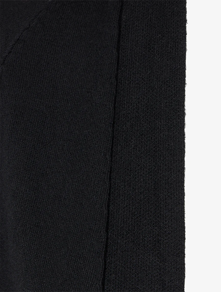 Lange, losse gilet met vleermuismouwen - Zwart - Image 3