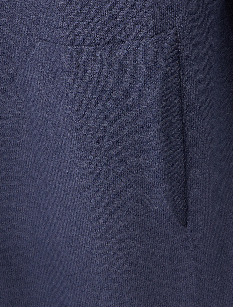 Lange, losse gilet met vleermuismouwen - Marine - Image 3