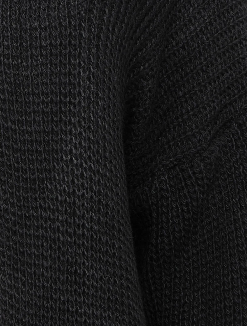 Halflang open vest met rechte kraag - Zwart - Image 3