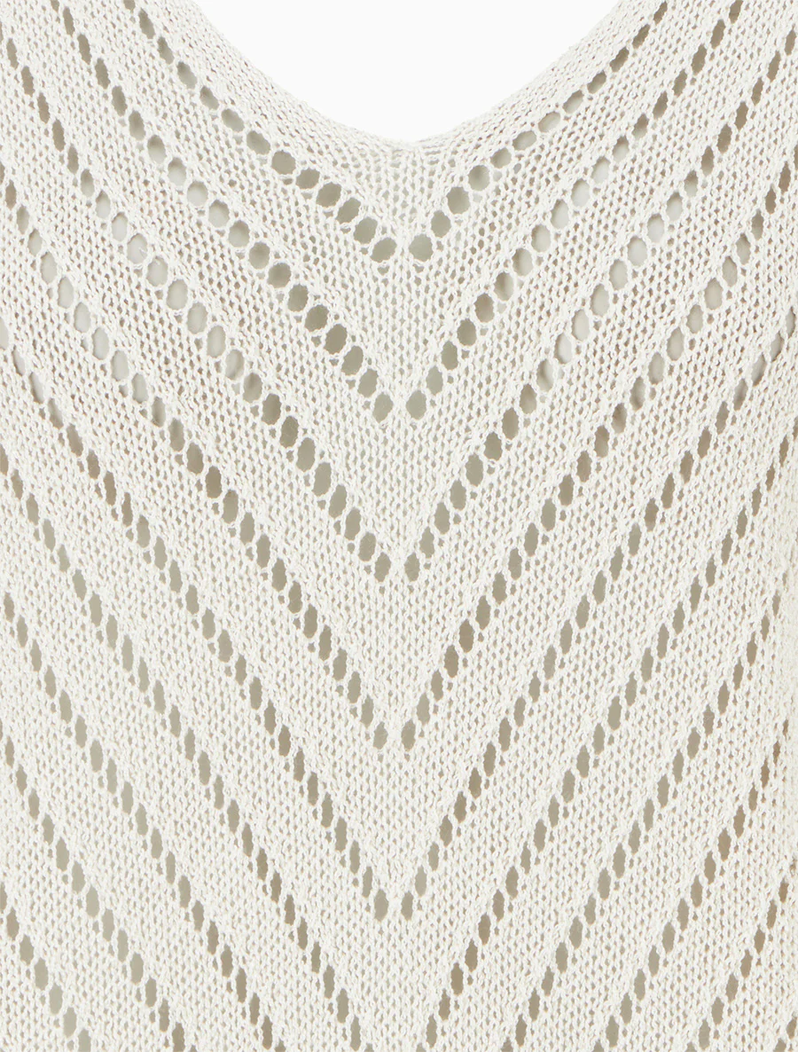 Lichte gebreide trui met V-hals - Beige - Image 3