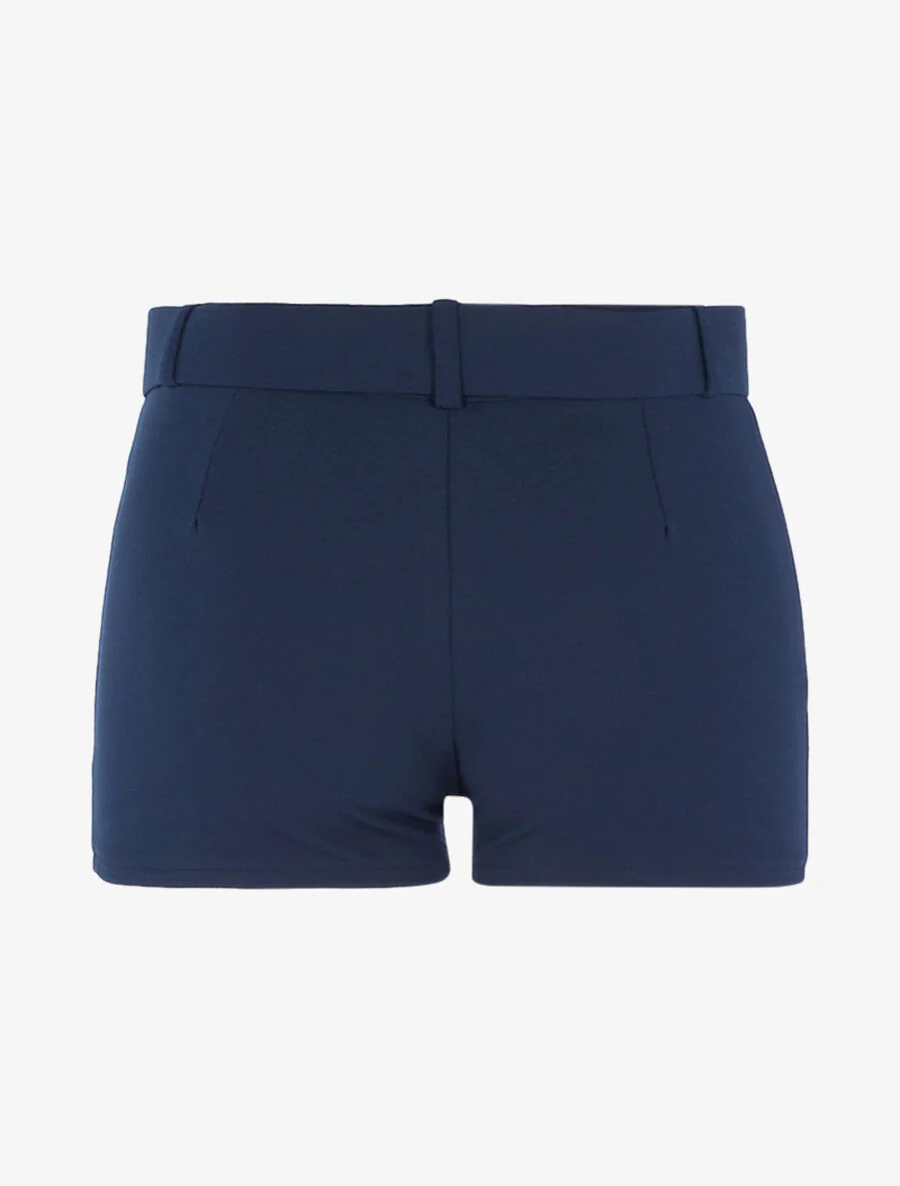 Mini short met riem - Marine - Image 2