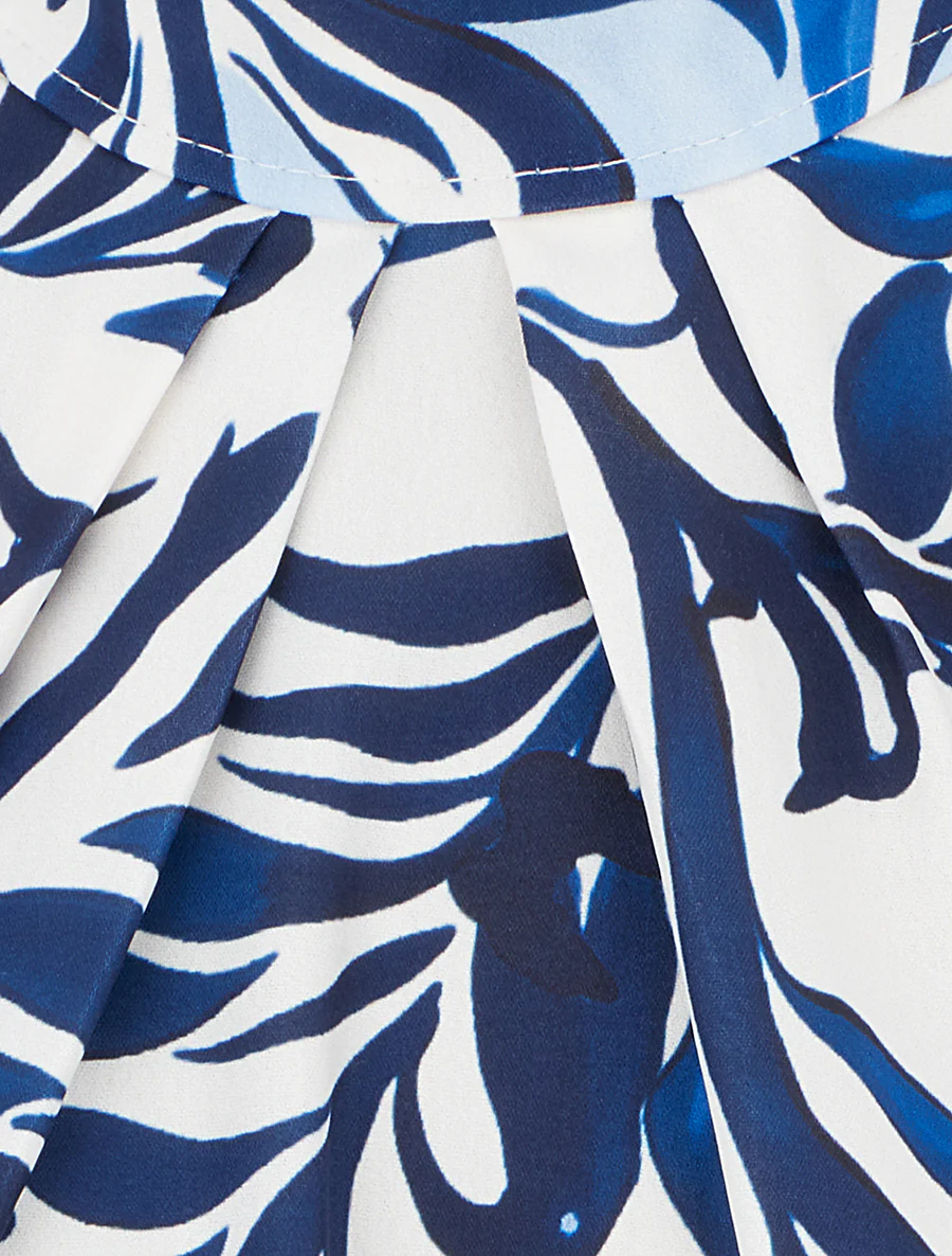 Mouwloos topje met fantasieprint - Marine - Image 3