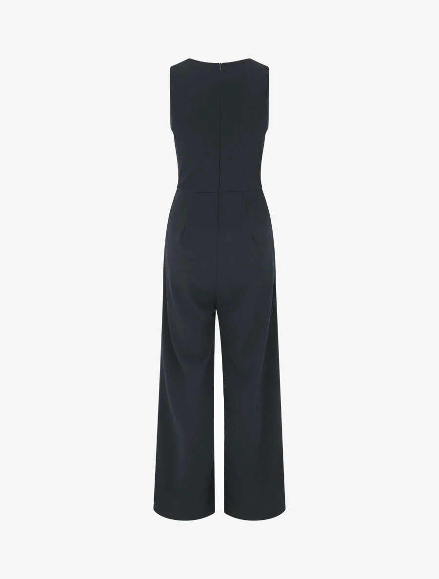Mouwloze. uitlopende jumpsuit - Donkerblauw - Image 2