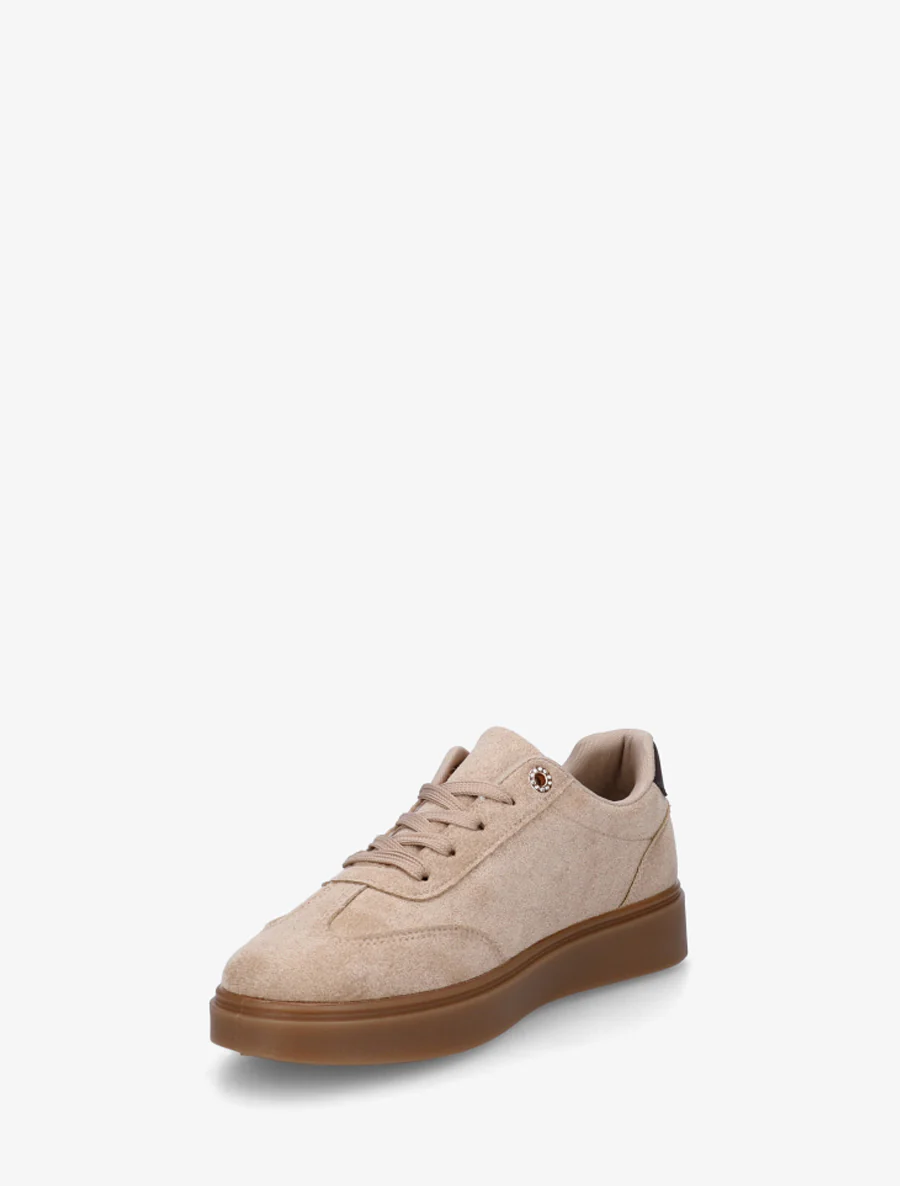 Nubuck-effect sneakers met gestanste oogjes - Mol - Image 3