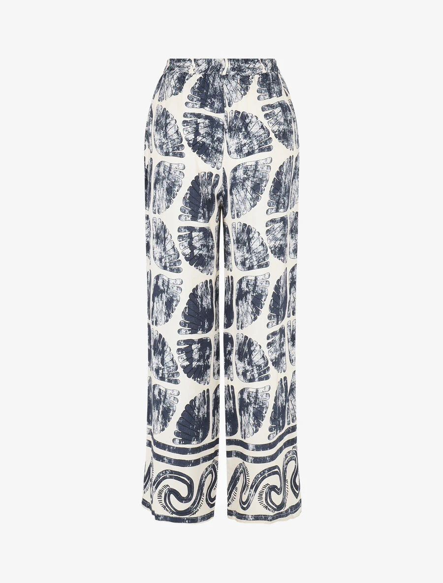 Overhemd en broek met fantasieprint - Marineblauw - Image 6