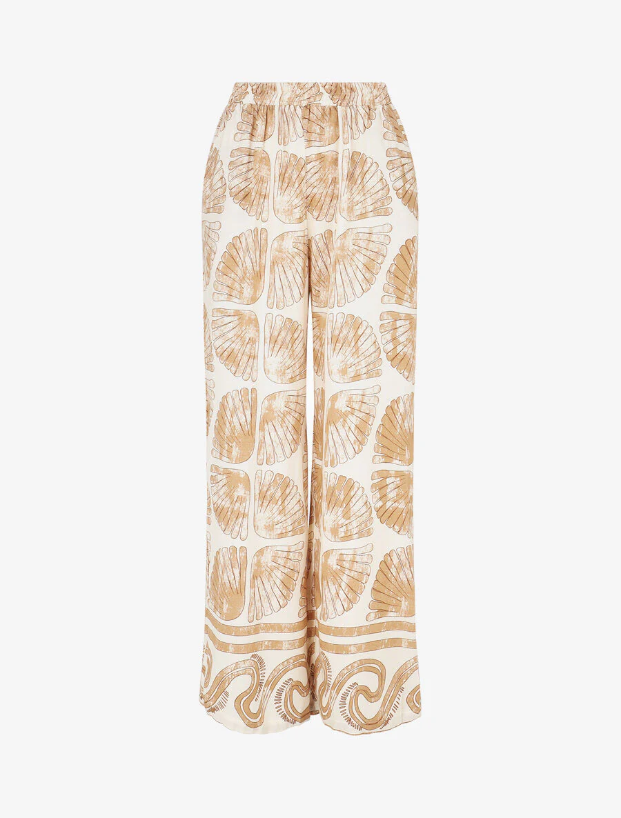 Overhemd en broek met fantasieprint - Beige - Image 6