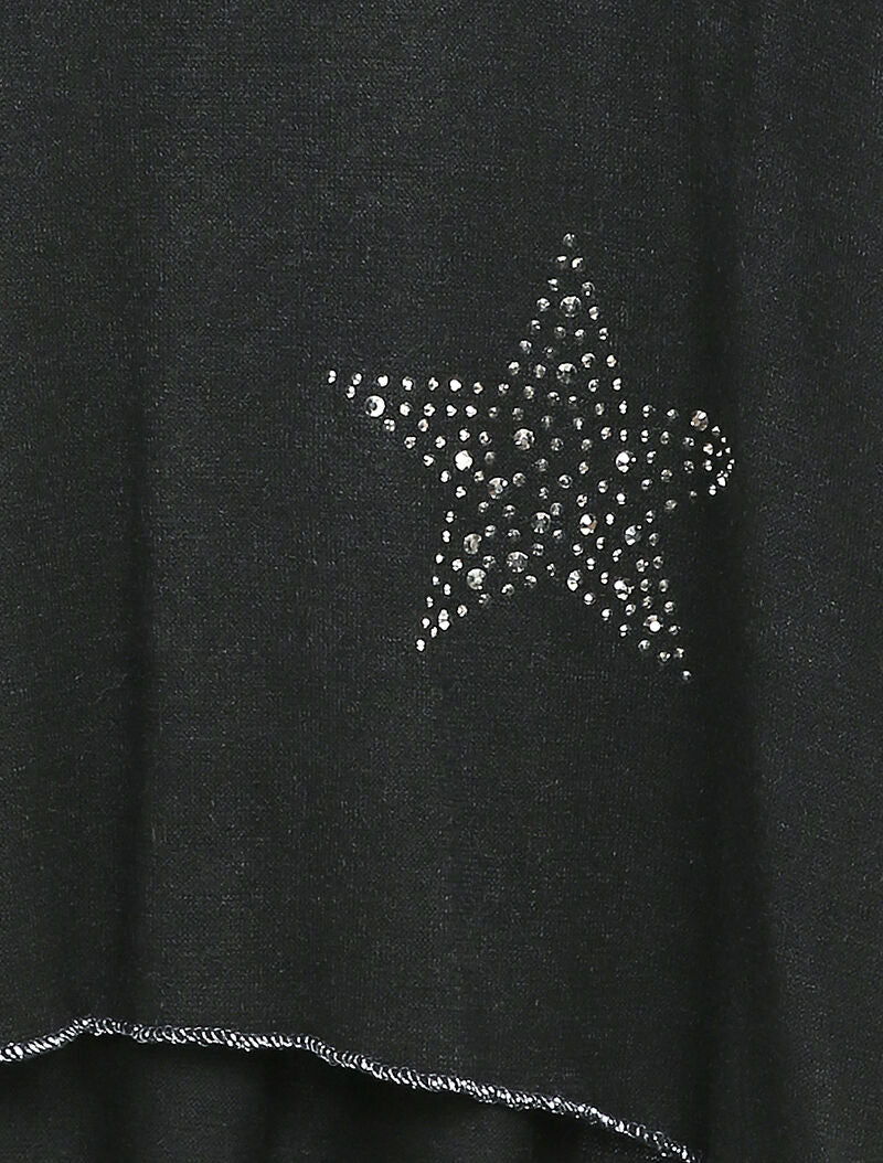 Oversized trui met strass - Zwart - Image 3