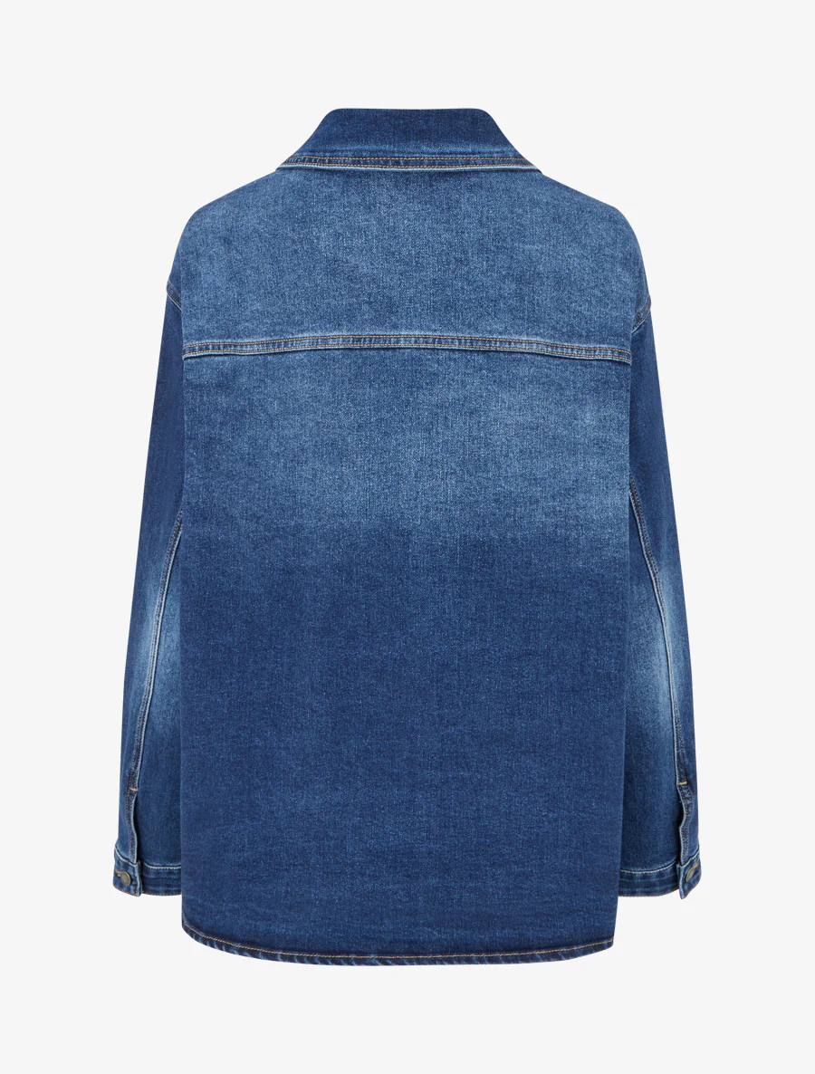 Oversized spijkerjas. - Blauwe denim - Image 2