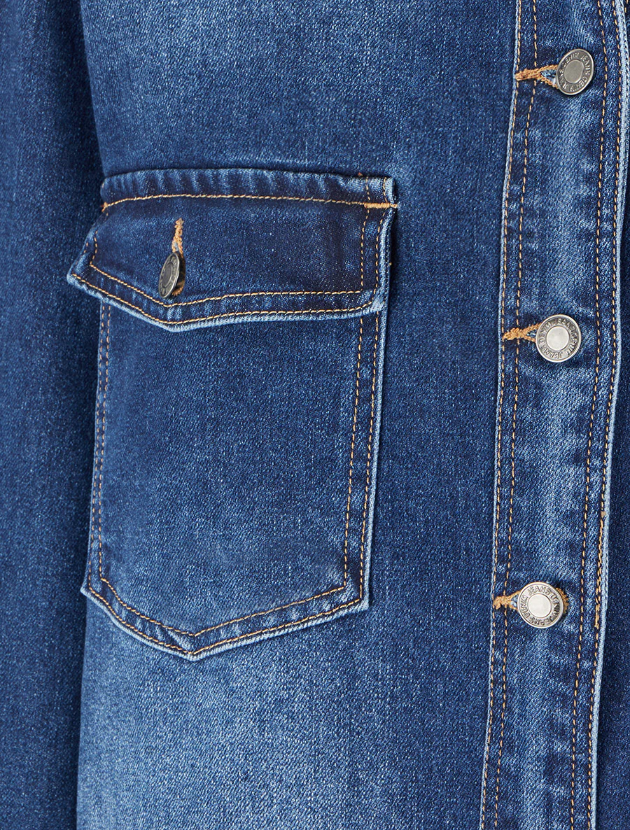 Oversized spijkerjas. - Blauwe denim - Image 3