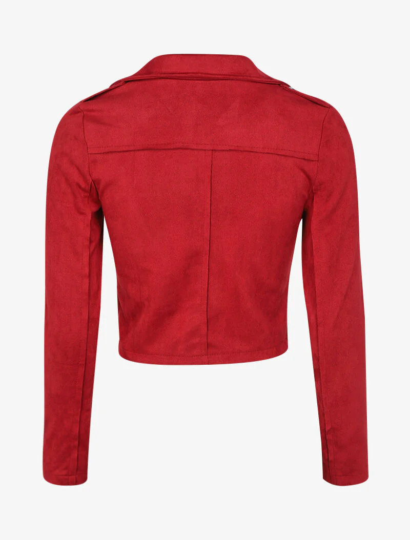 Perfecto in suèdine met ritszakken - Rood - Image 2