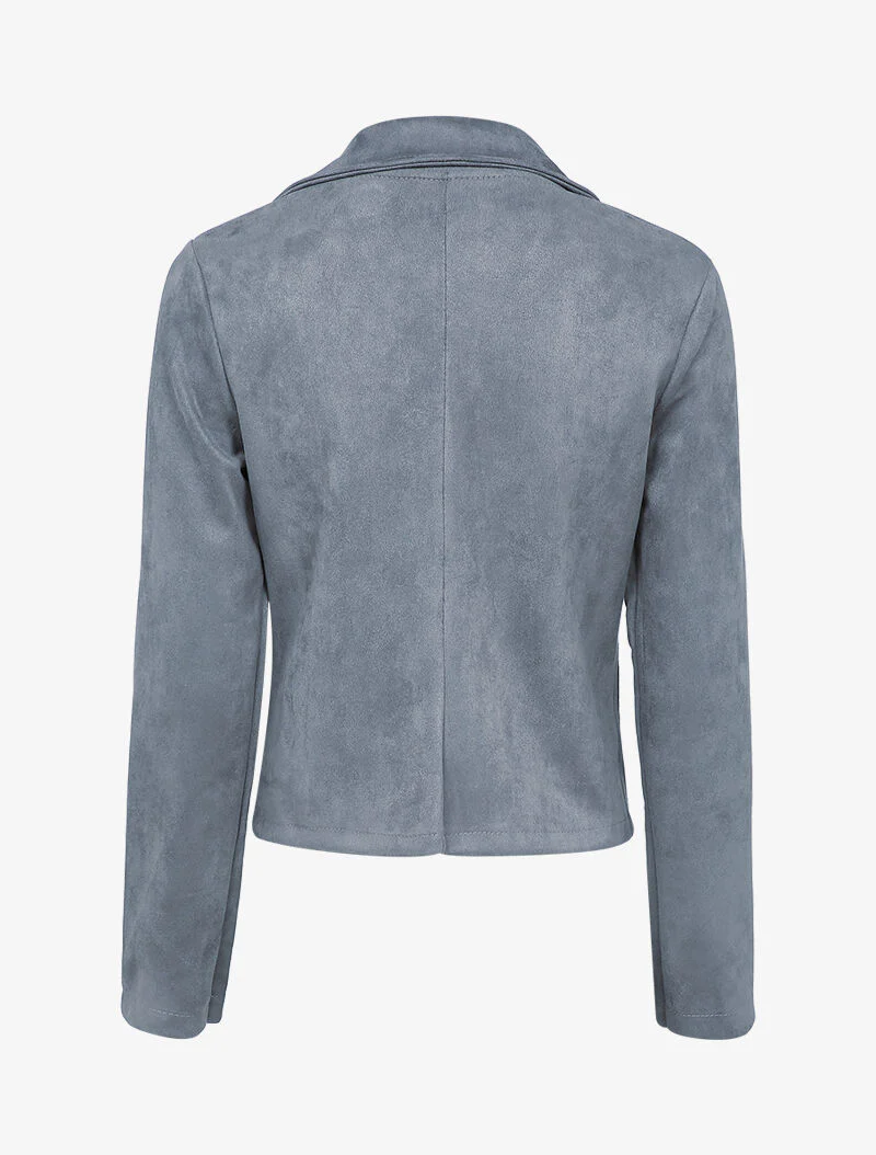 Suède perfecto met ritszakken - Donkergrijs - Image 2