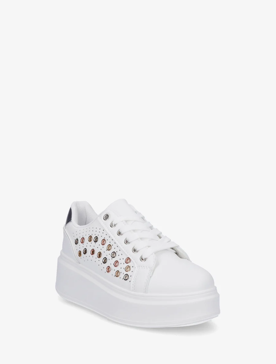 Plateauzolen sneakers met oogjes - Geld - Image 2