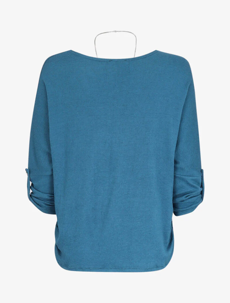 Vleermuis trui met sjerp - Blauw - Image 2
