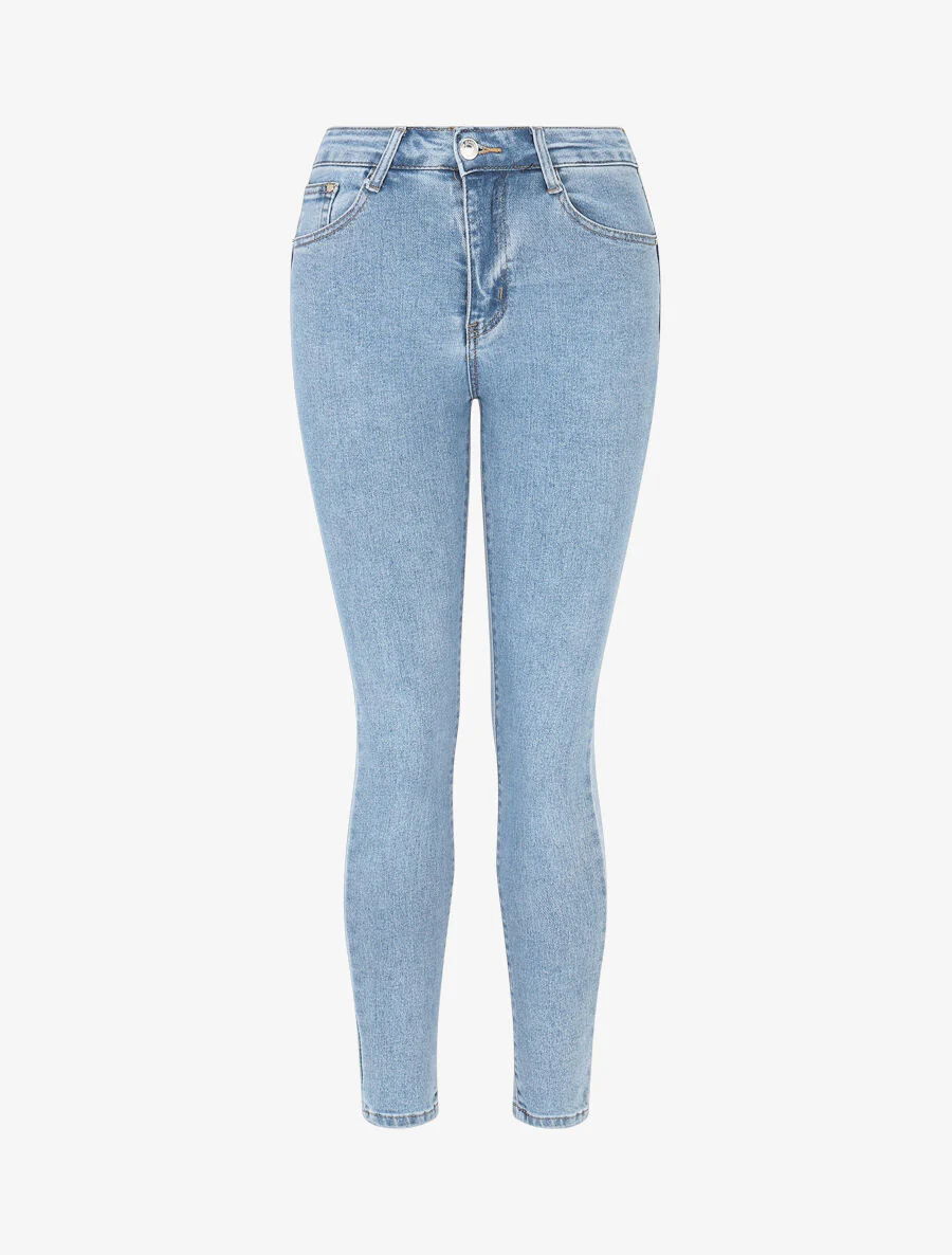 Push up skinny jeans - Lichtblauw