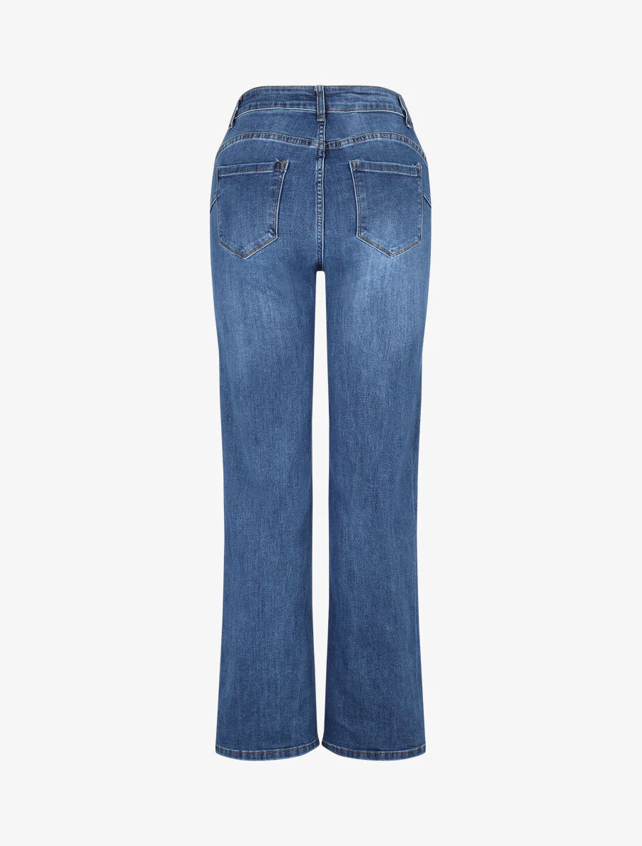 Recht jeans gewassen - blauw - Image 2
