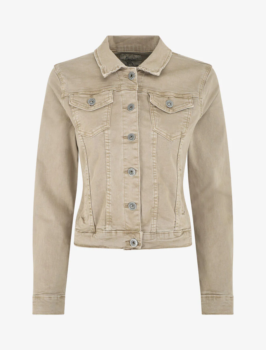Recht spijkerjack - Beige