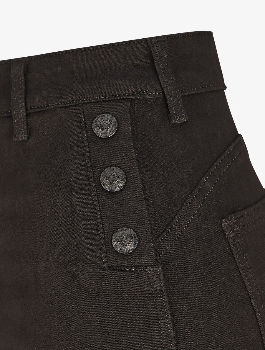 Rechte jeans met hoge taille - zwart - Image 3