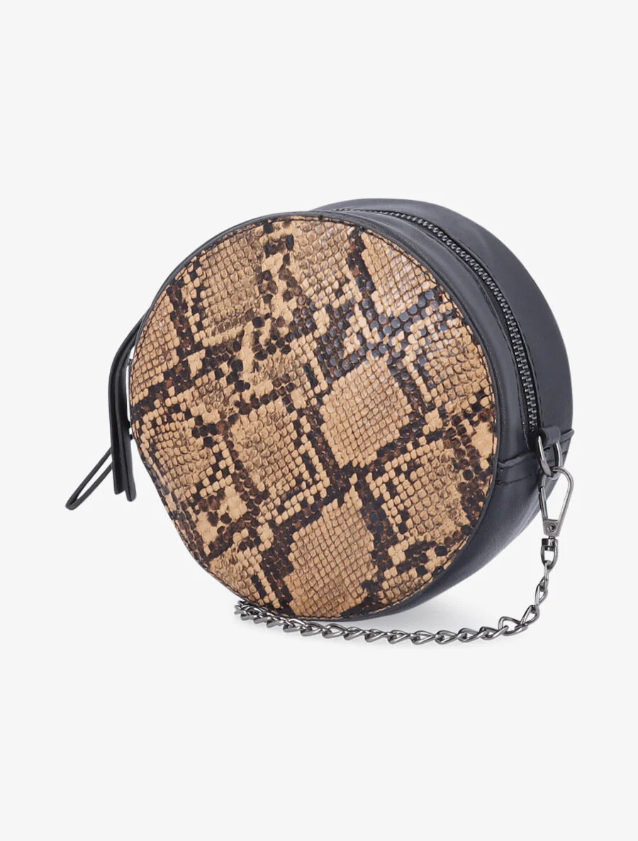 Ronde minaudière met pythonprint - beige - Image 2