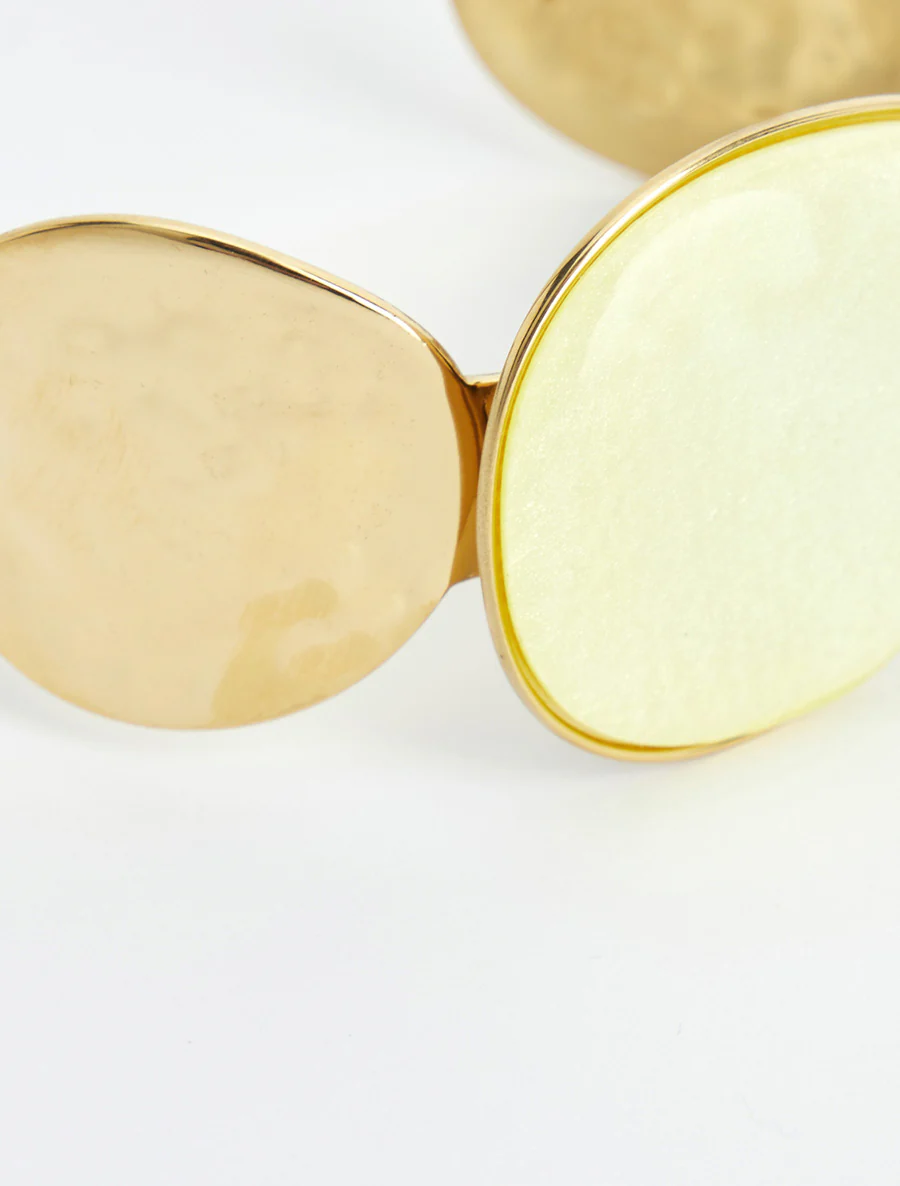Ronde sierlijke hars armband - Lichtgeel - Image 3
