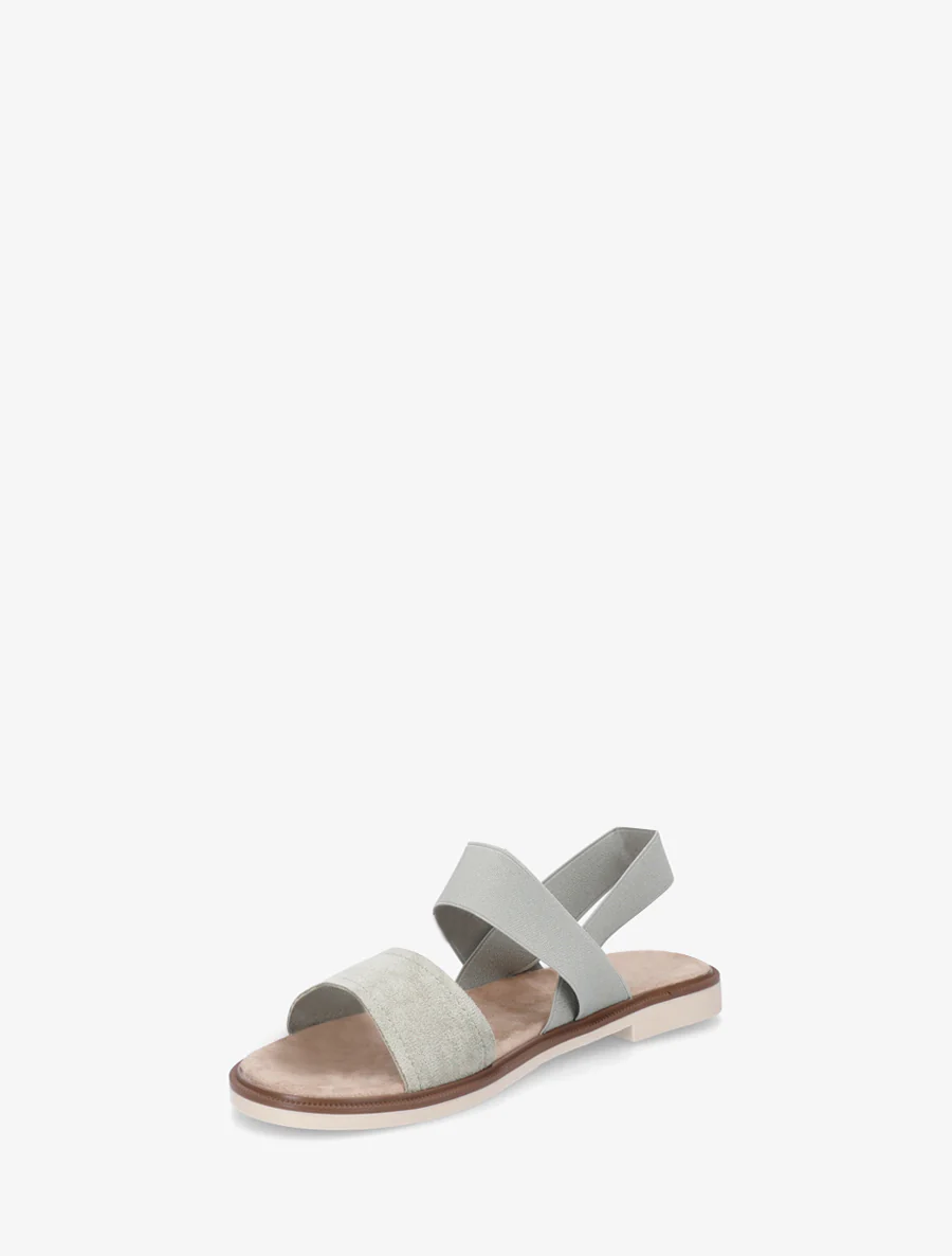 Sandalen met elastische enkelband. - Watergroen - Image 3
