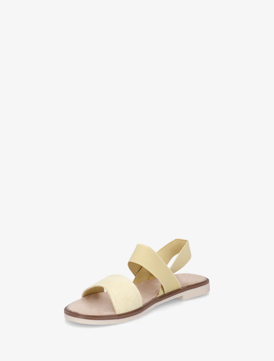 Sandalen met elastische enkelband. - Geel - Image 3
