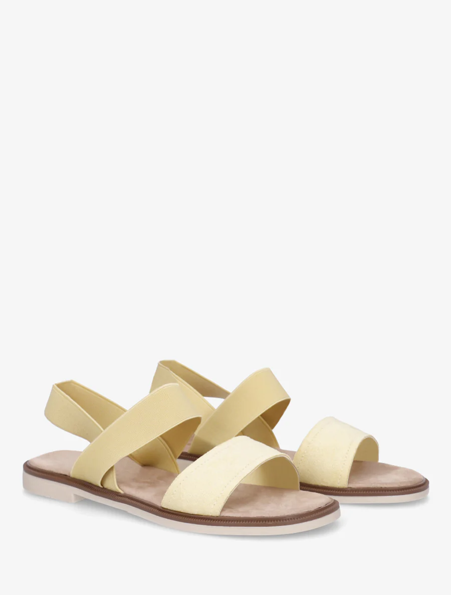 Sandalen met elastische enkelband. - Geel - Image 4