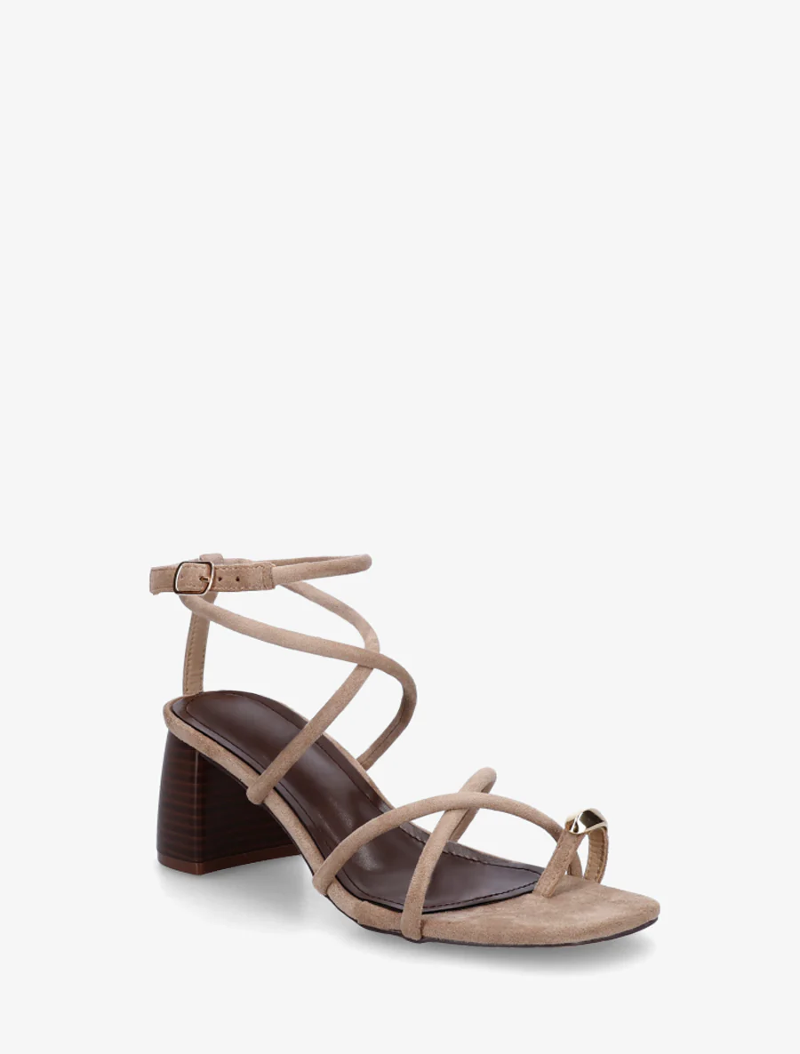 Sandalen met fijne bandjes en metalen inzetstuk - Mol - Image 2