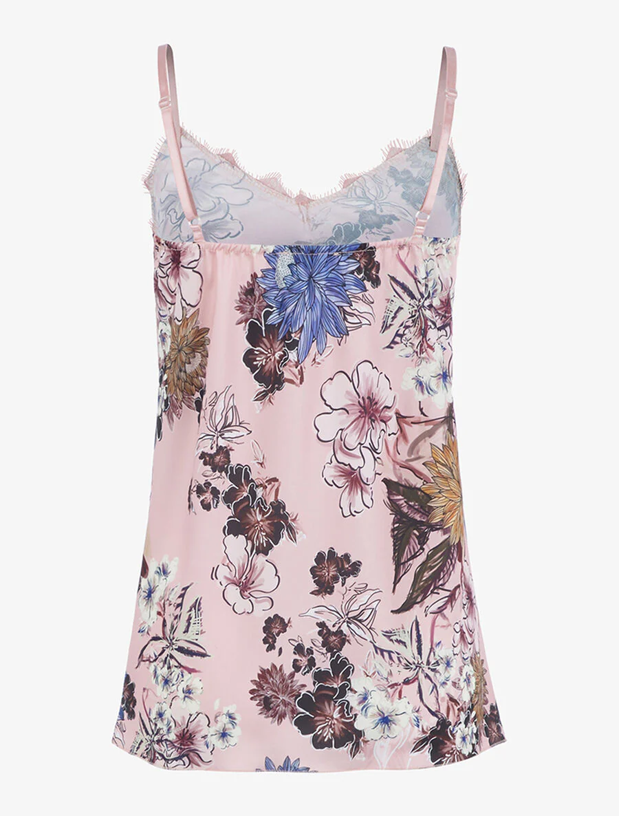 Satijnen hemdje met lentebloemenprint - Roos - Image 2