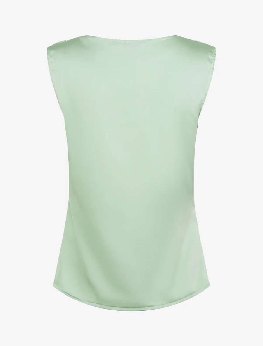 Satijnen top met watervalhals. - Mintgroen - Image 2