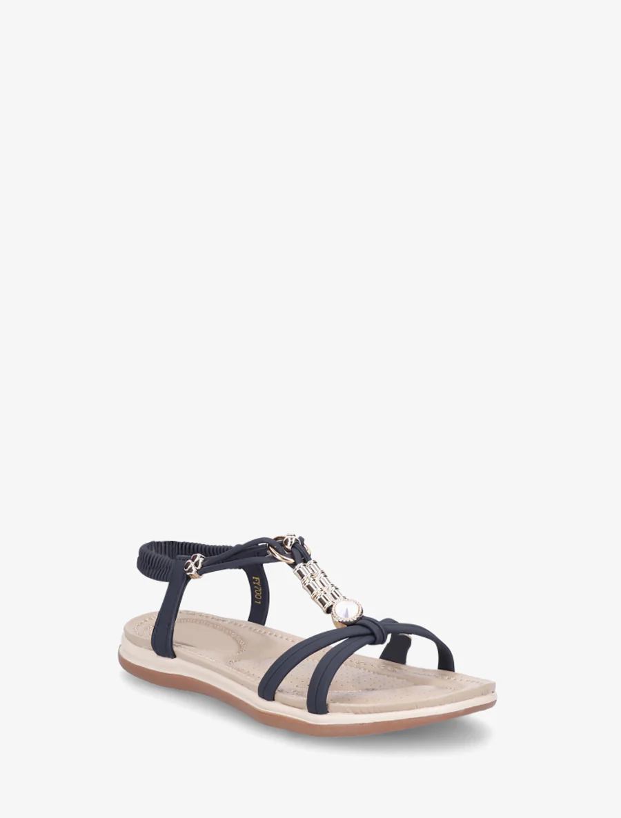 Schoenen met sierlijke inzetstukken - Marine - Image 2