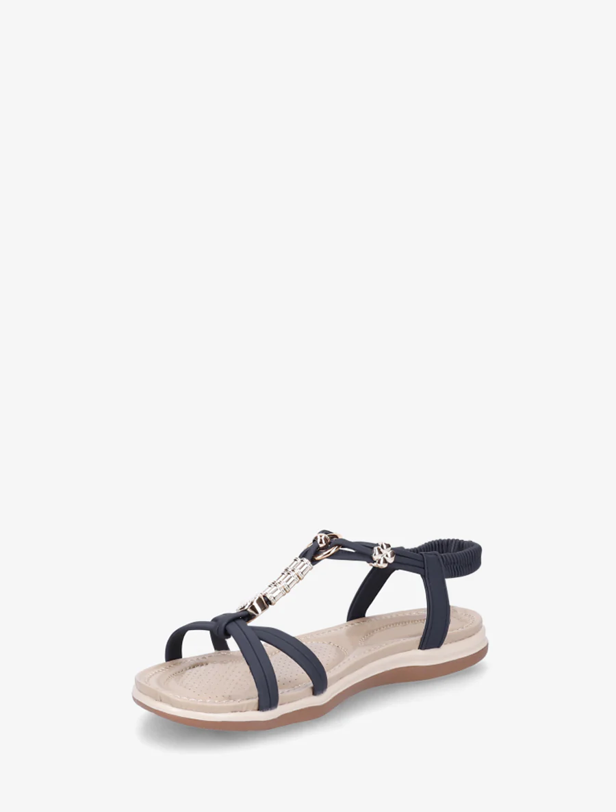 Schoenen met sierlijke inzetstukken - Marine - Image 3