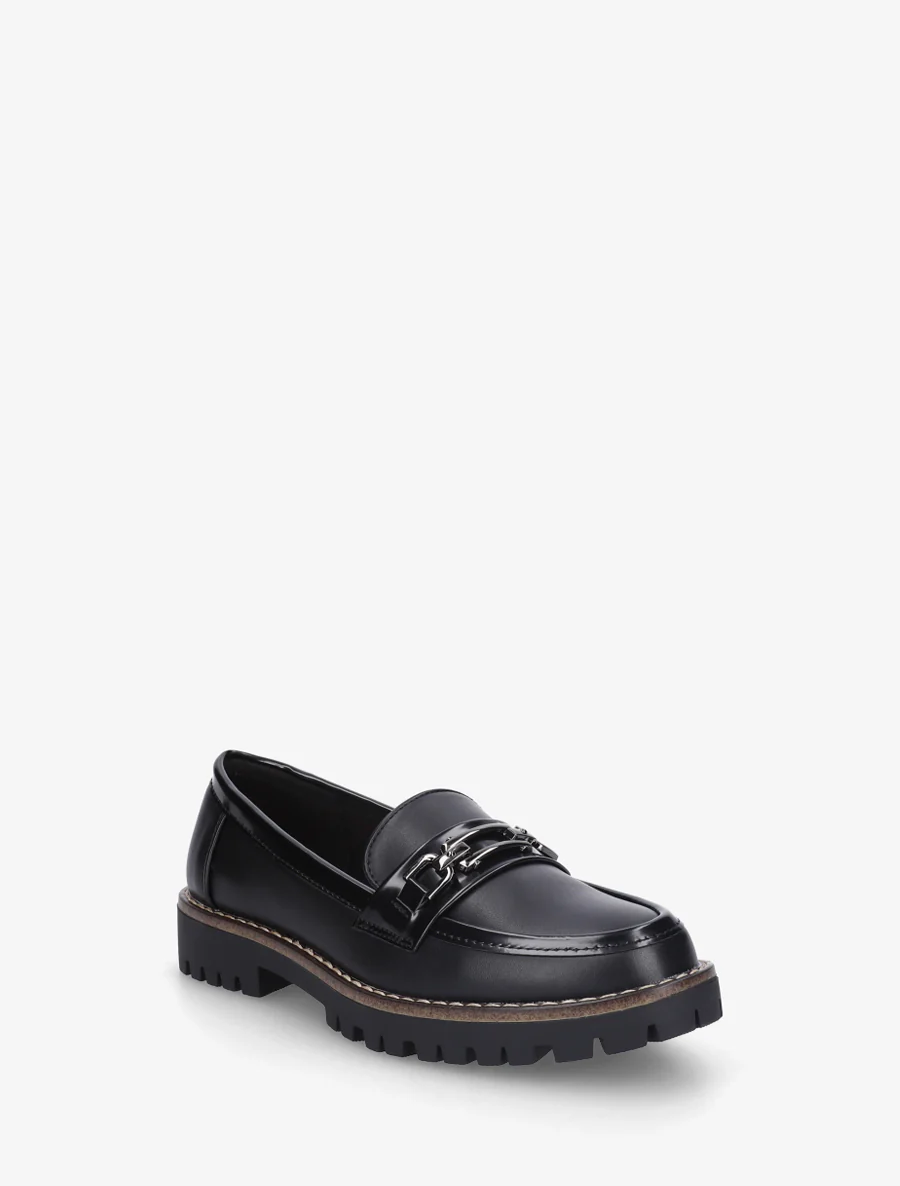 Schoenen van imitatieleer met metalen gesp. - Zwart - Image 2