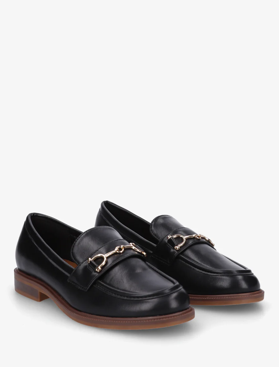 Schoenen van imitatieleer met metalen gesp. - Zwart - Image 4