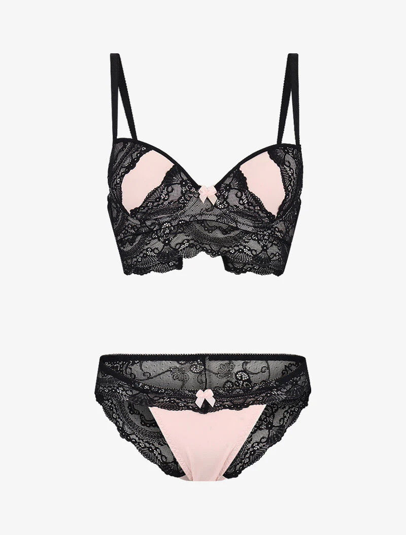 Kanten overlay set - roze