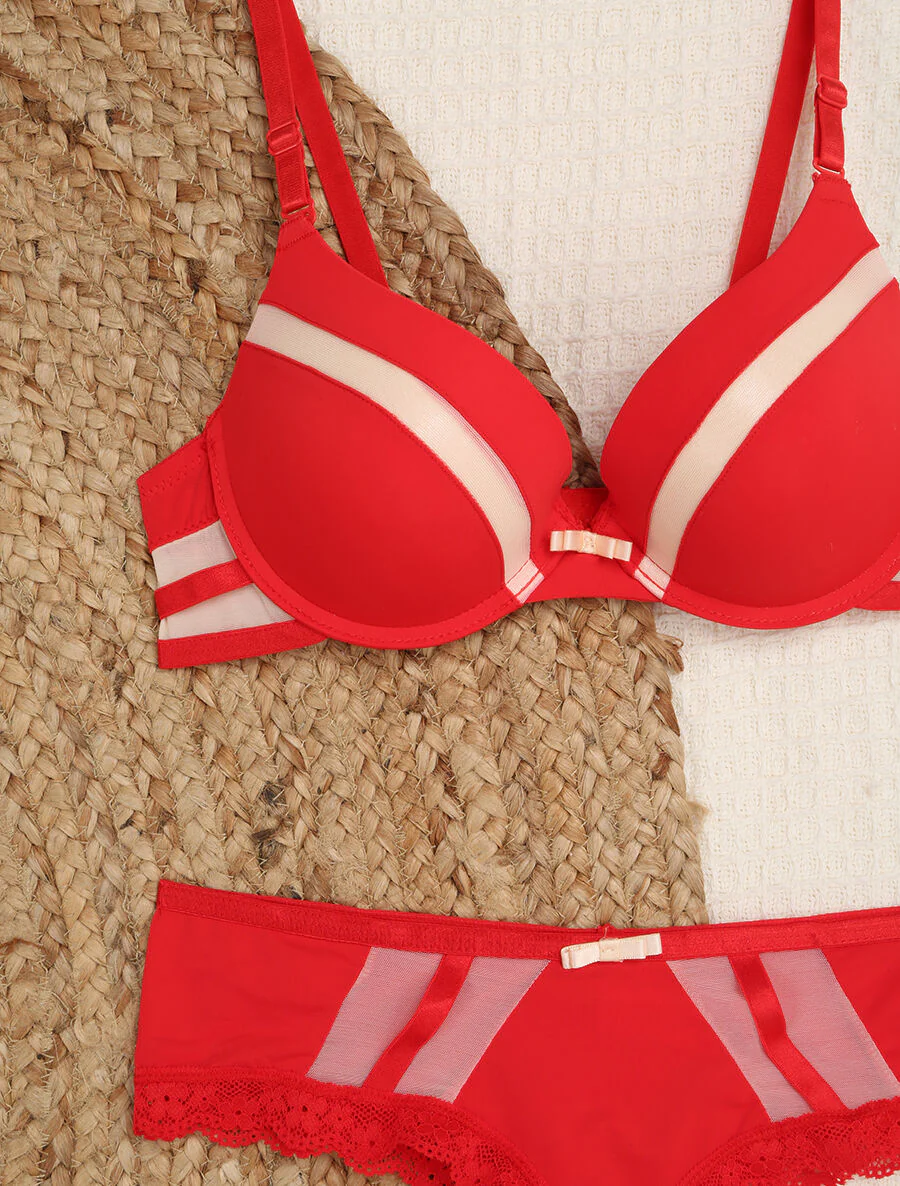 Set met tule rand - Rood - Image 3