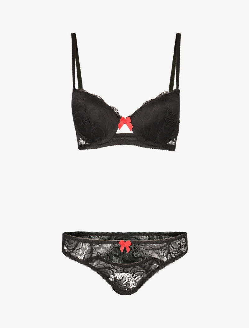 Kant kanten push-up set - zwart