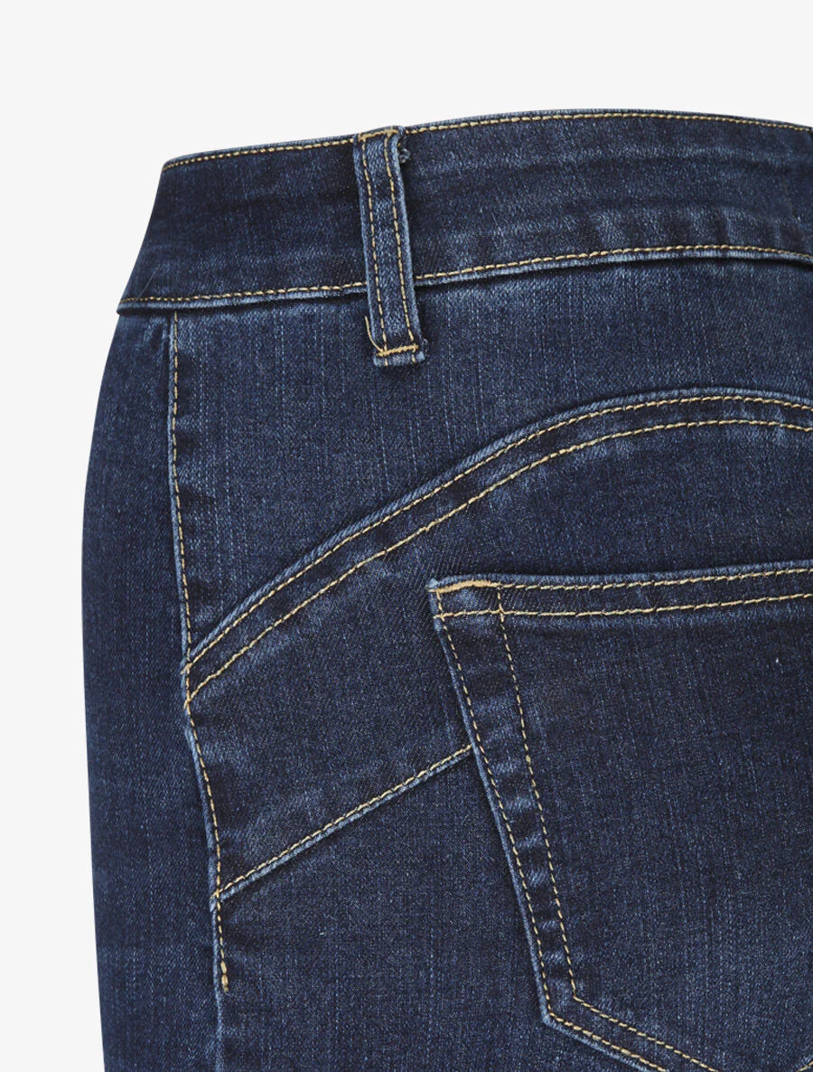 Skinny jeans met knoopsluiting - Blauw denim - Image 3
