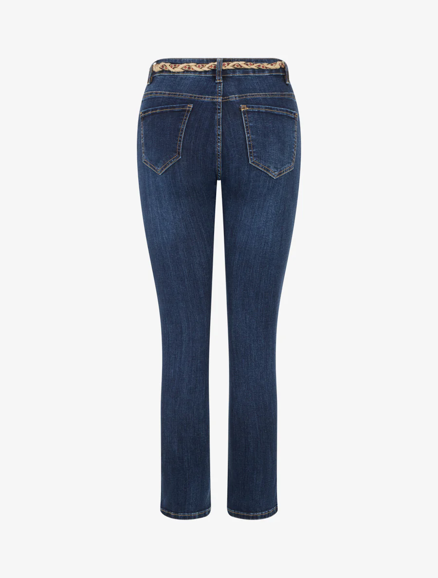 Skinny jeans met parelinzetstukken - Blauwe denim - Image 2