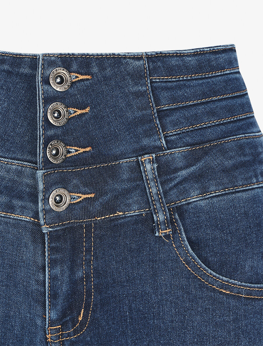 Skinny jeans met slanke buik effect - blauw - Image 3