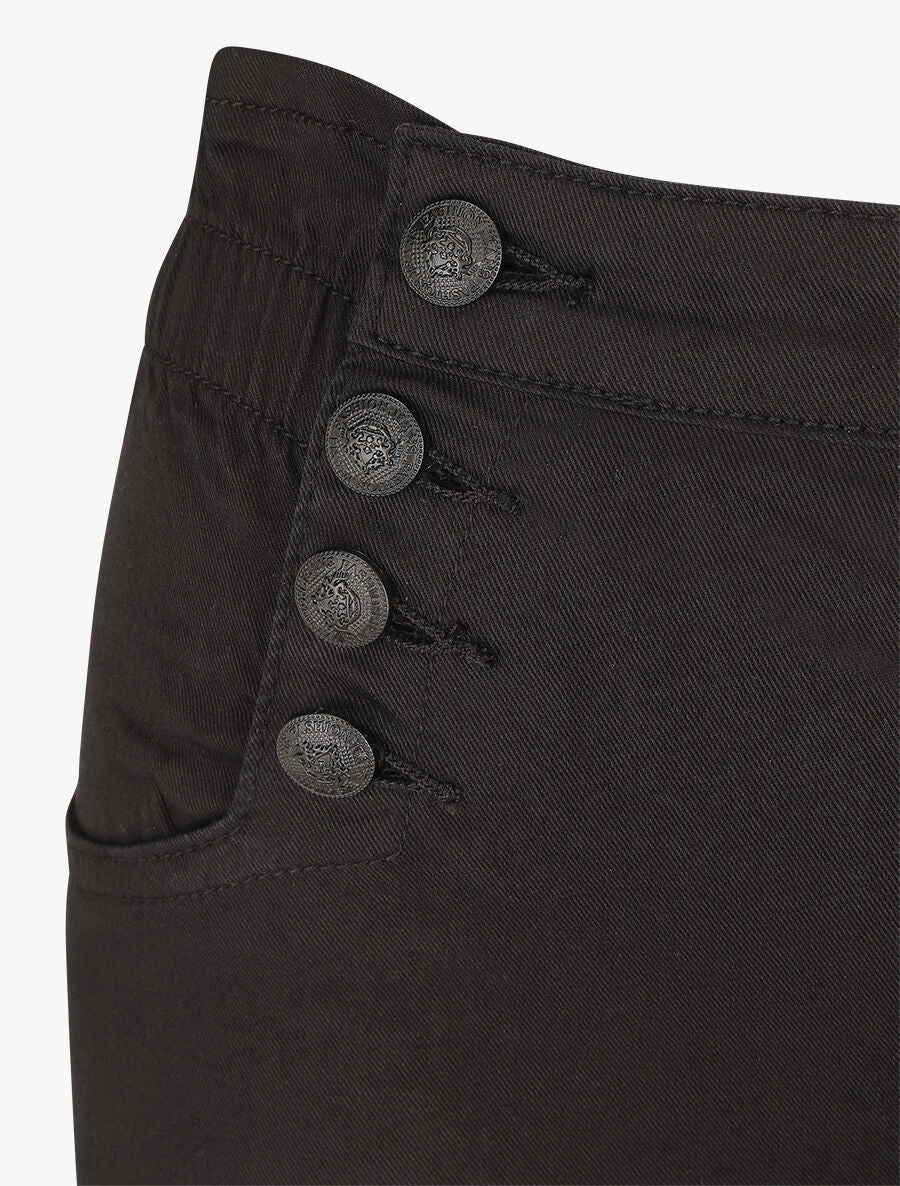 Slim-fit jeans met elastiek - Zwart - Image 3