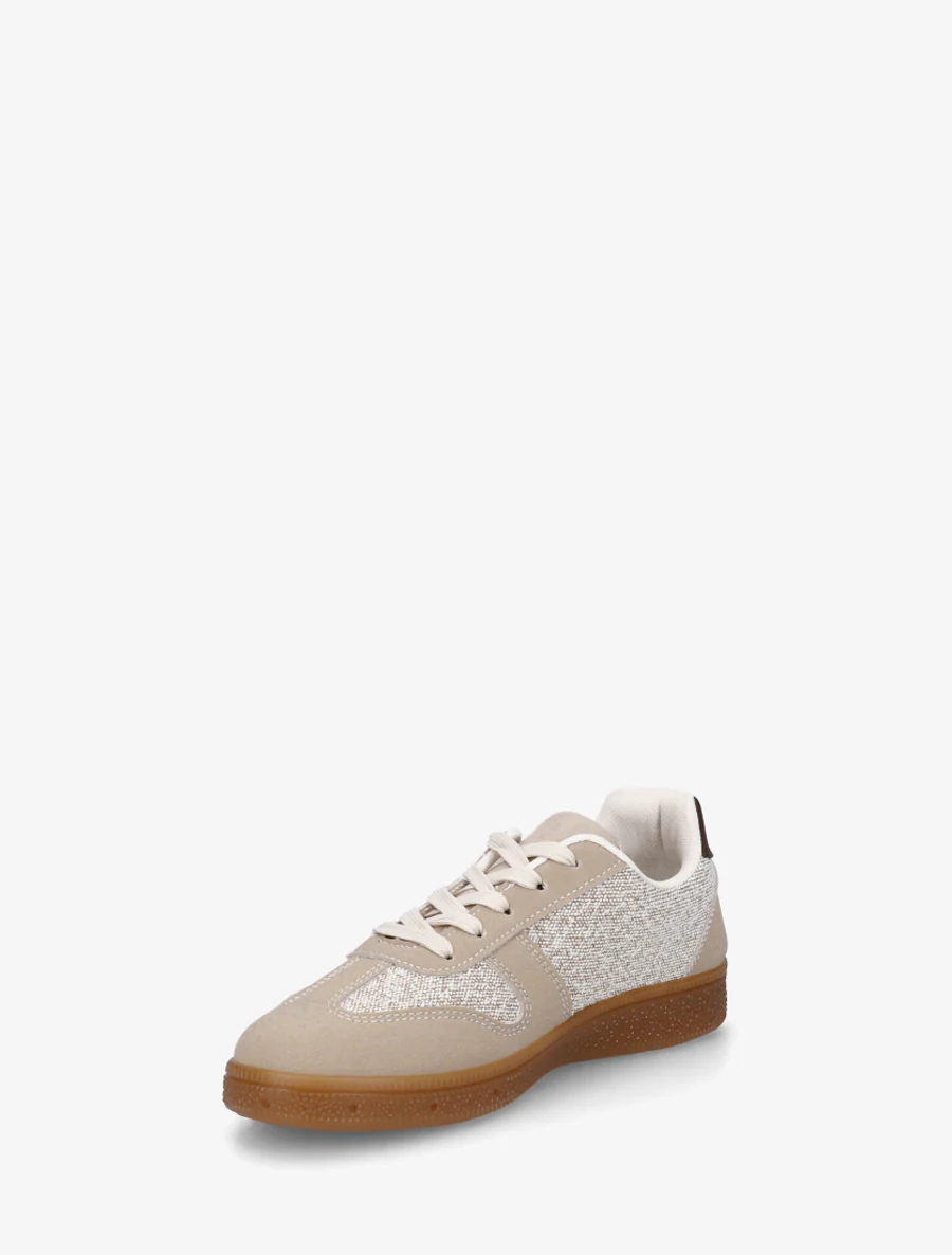 Sneakers met inzetstukken van stof met tweed-effect - Mol - Image 3