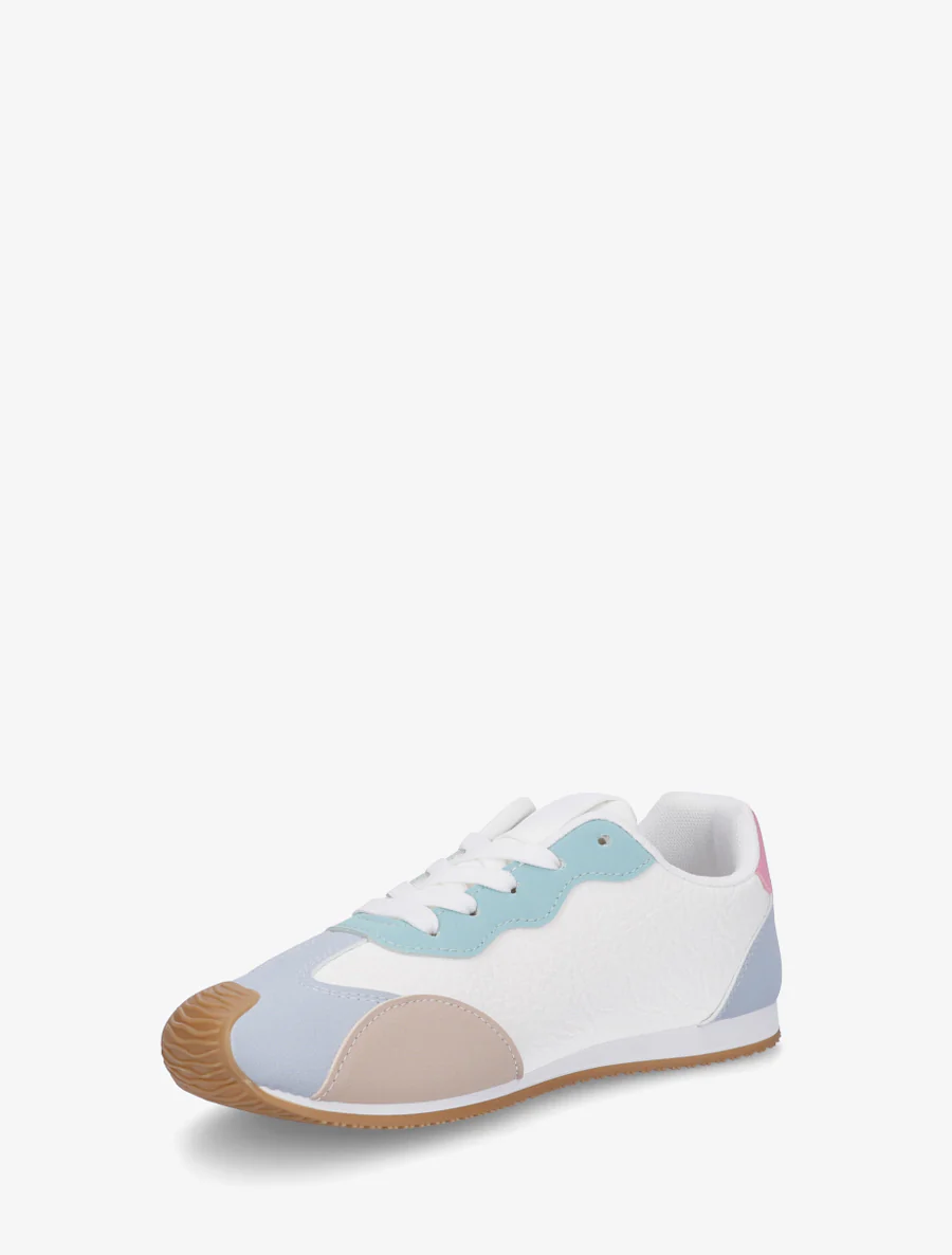 Sneakers met nubuck-effect textuur. - Watergroen - Image 3