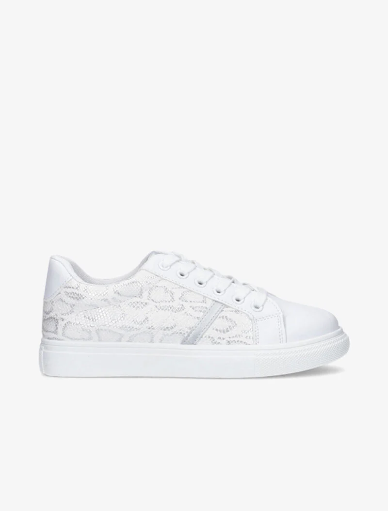 Sneakers met pythonprint - wit