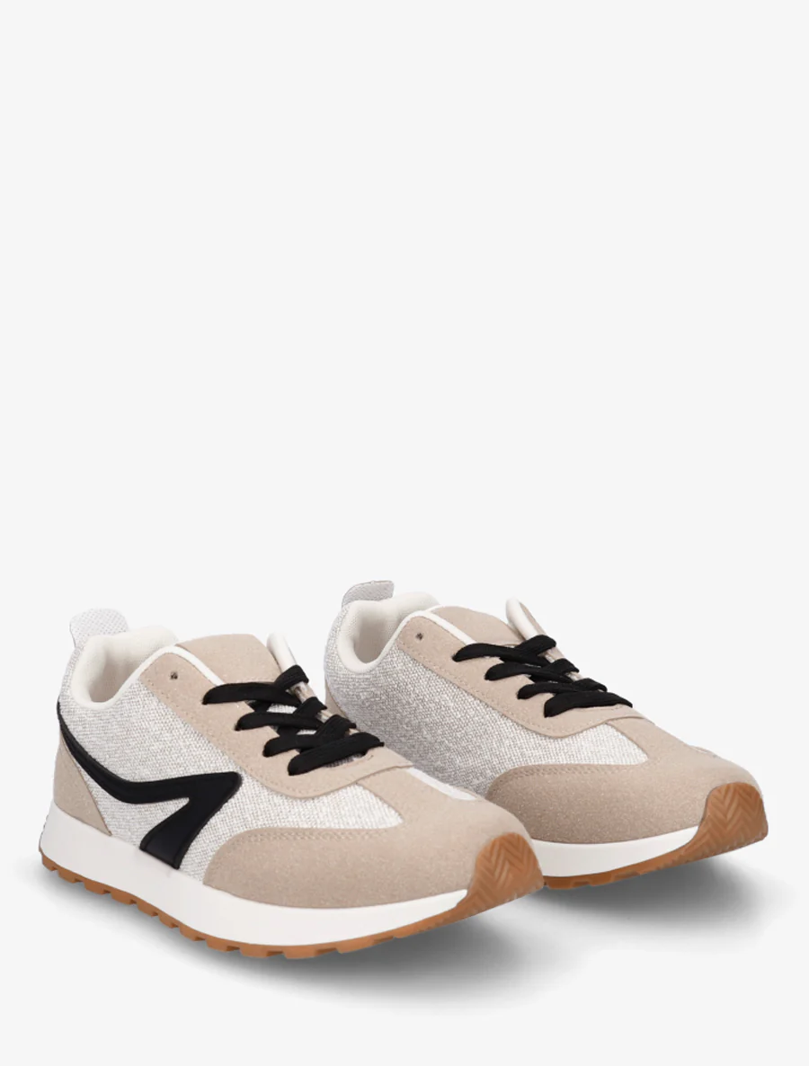 Sneakers met stoffen inzetstukken en nubuck-effect - Mol - Image 4