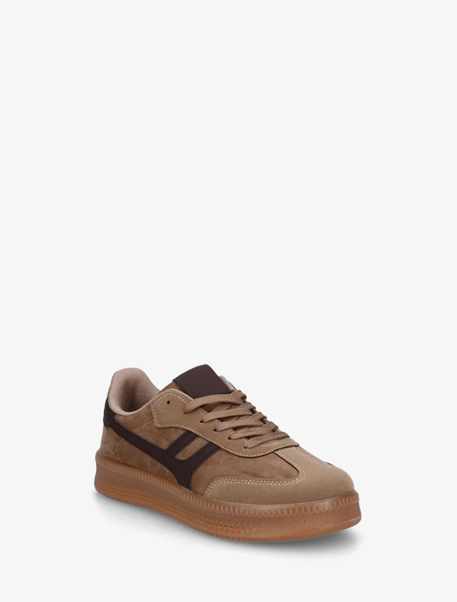 Sneakers van nubuck-effect met grafisch inzetstuk - Mol - Image 2