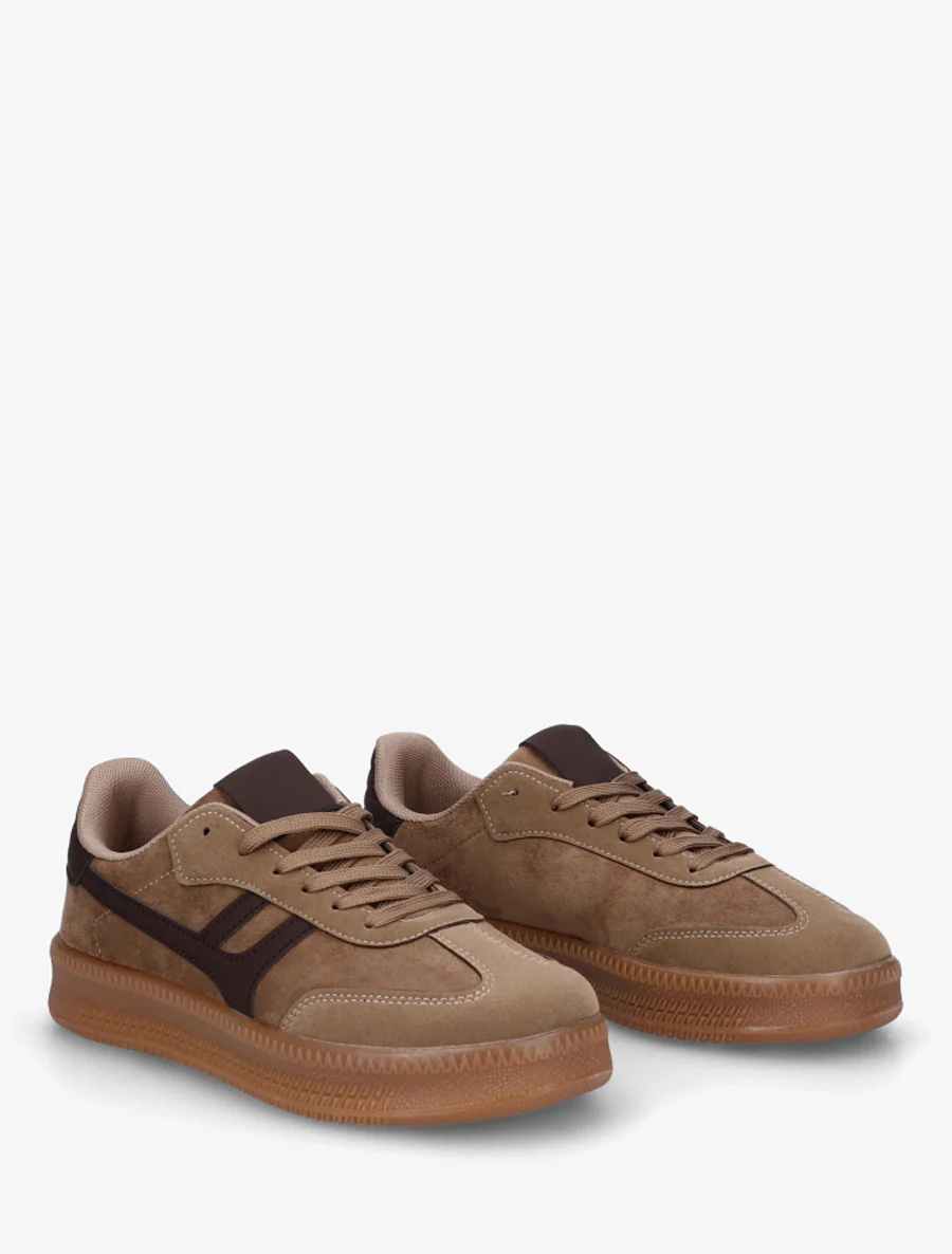 Sneakers van nubuck-effect met grafisch inzetstuk - Mol - Image 4