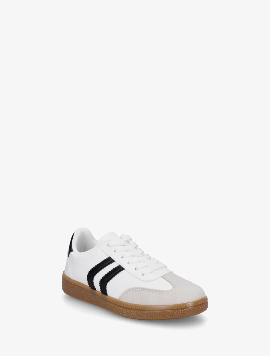 Sneakers van nubuck-effect met rubberen zool - Wit - Image 2
