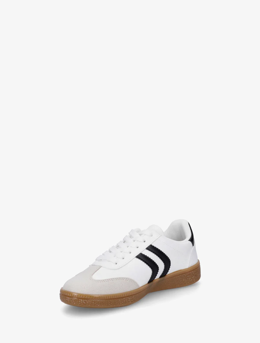 Sneakers van nubuck-effect met rubberen zool - Wit - Image 3
