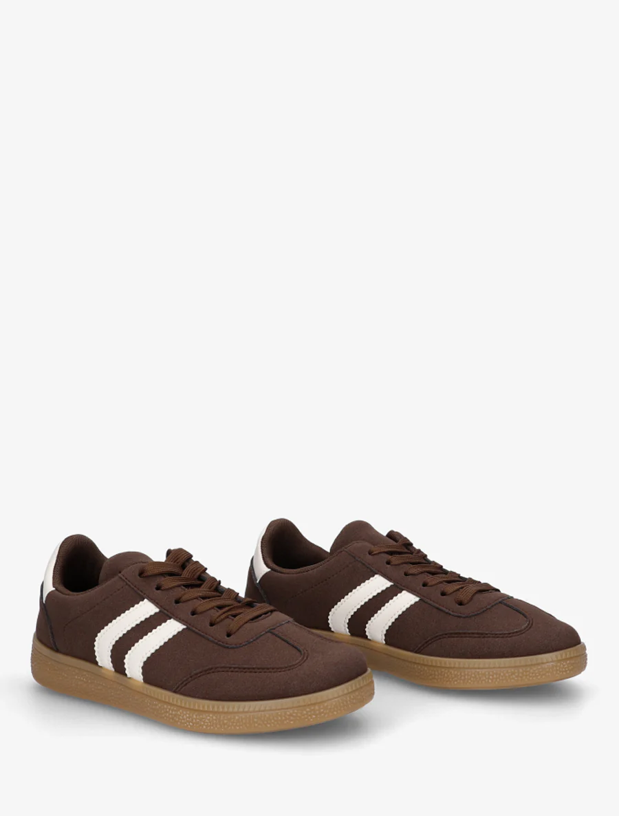 Sneakers van nubuck-effect met rubberen zool - Bruin - Image 4